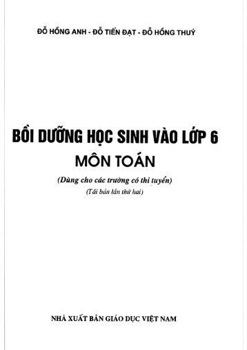 Bồi dưỡng học sinh vào lớp 6 - Toán (2012)