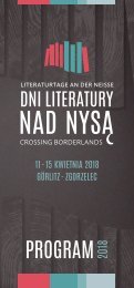 Program Dni Literatury nad Nysą