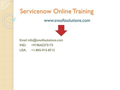 Servicenow Training Online With Certification