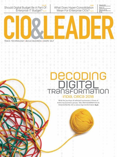 CIO &amp; LEADER-Issue-12-March 2018