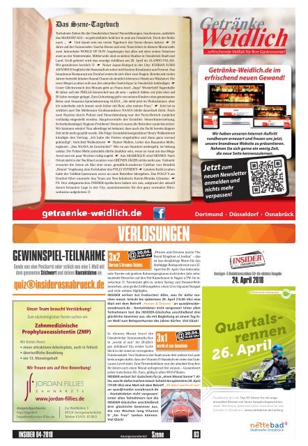 INSIDER Osnabrück // April 2018 // No. 417