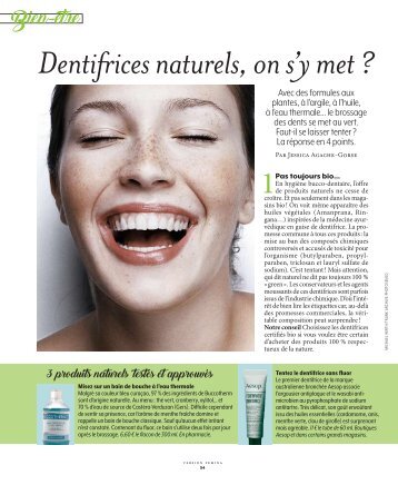 Version Femina - Dentifrices naturels, on &#039;y met