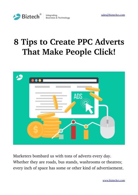 8 Tips to Create PPC Adverts That Make People Click!