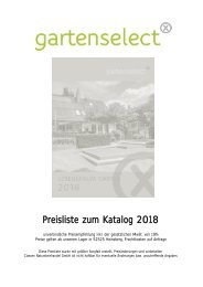 Preisliste Katalog gartenselect 2018 20.03.2018
