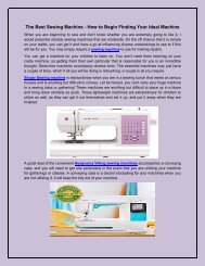 The Best Sewing Machine