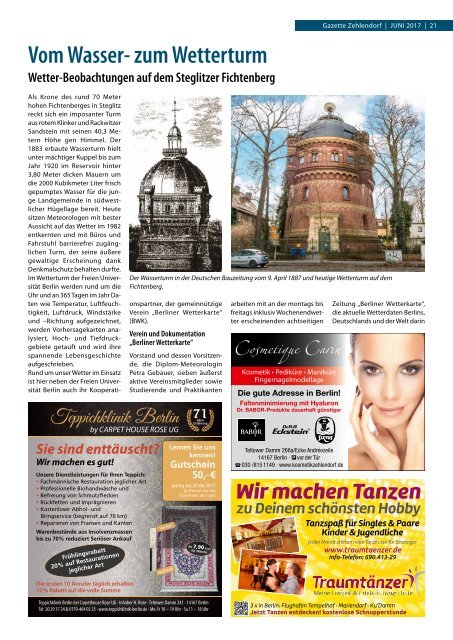 Gazette Zehlendorf Nr. 6/2017