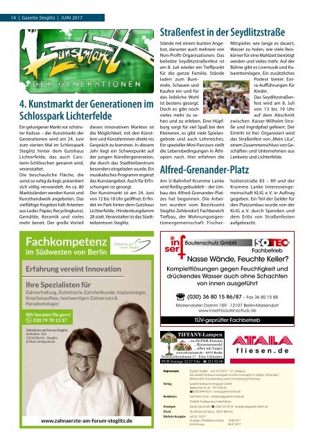 Gazette Steglitz Nr. 6/2017