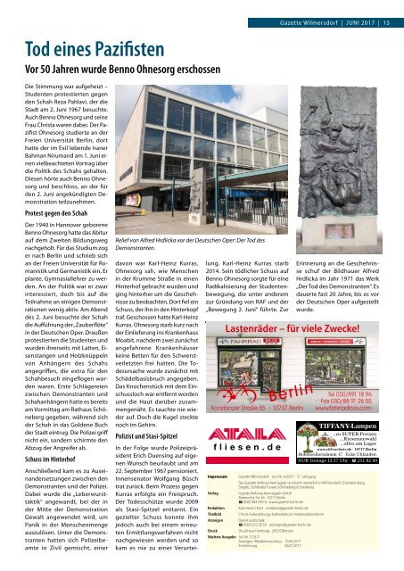 Gazette Wilmersdorf Nr. 6/2017