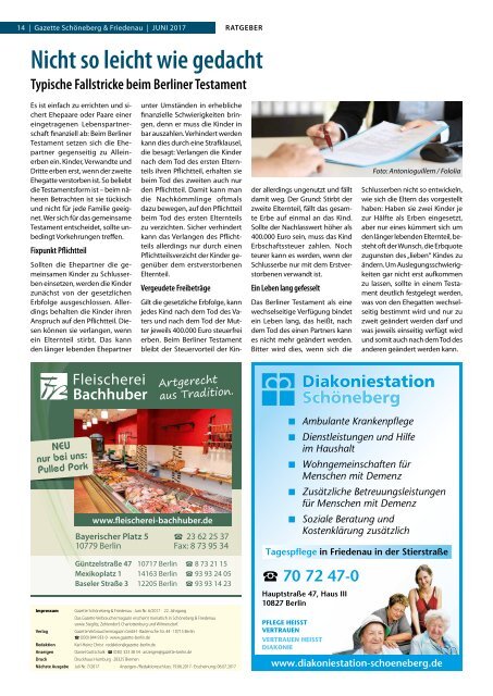 Gazette Schöneberg & Friedenau Nr. 6/2017