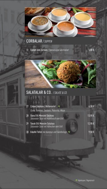 Beyoglu Kebap House Menü Karte