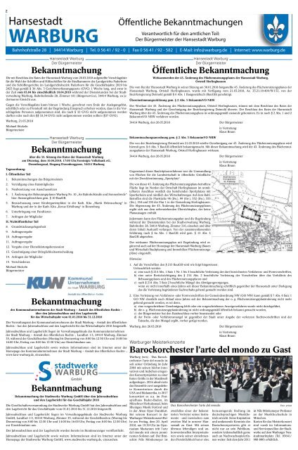 Warburg zum Sonntag 2018 KW 13