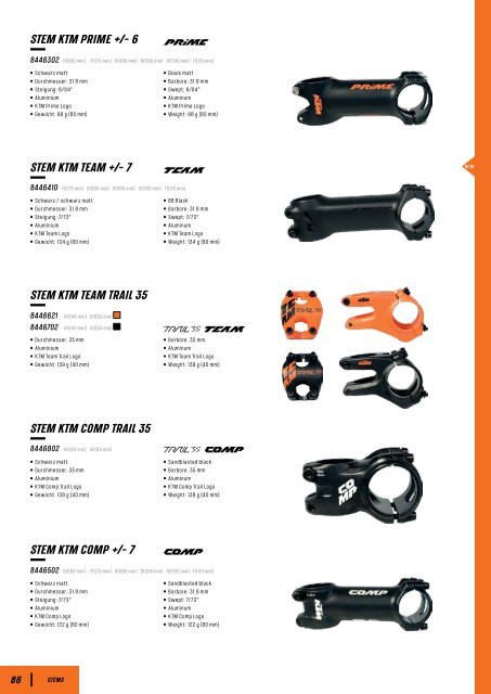 KTM Bike Parts 2017