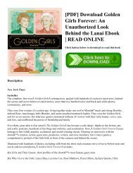[PDF] Download Golden Girls Forever: An Unauthorized Look Behind the Lanai Ebook | READ ONLINE