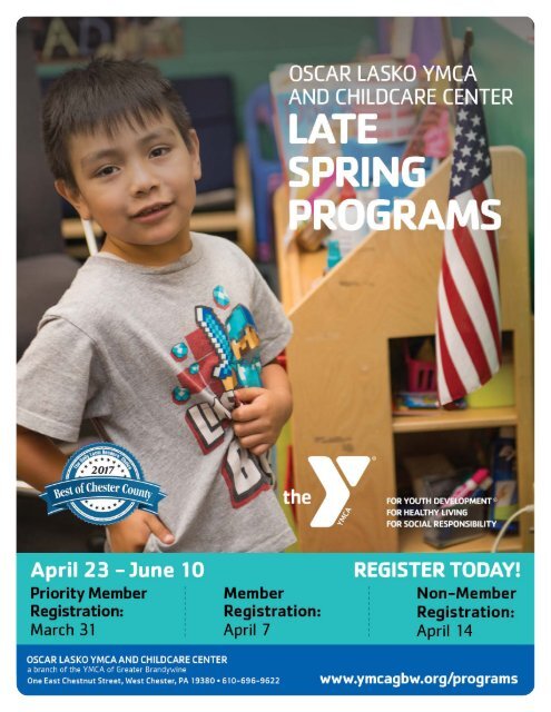 Oscar Lasko YMCA & Childcare Center - Late Spring Programs 2018