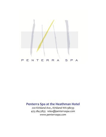 Penterra Spa at the Heathman Hotel