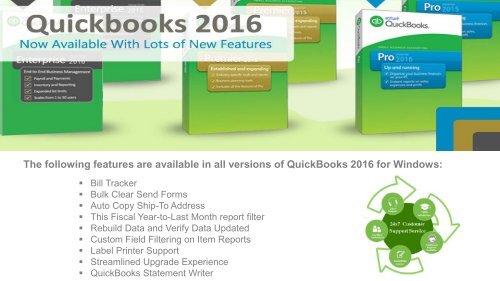 Features of Intuit QuickBooks Accountant Desktop 2016
