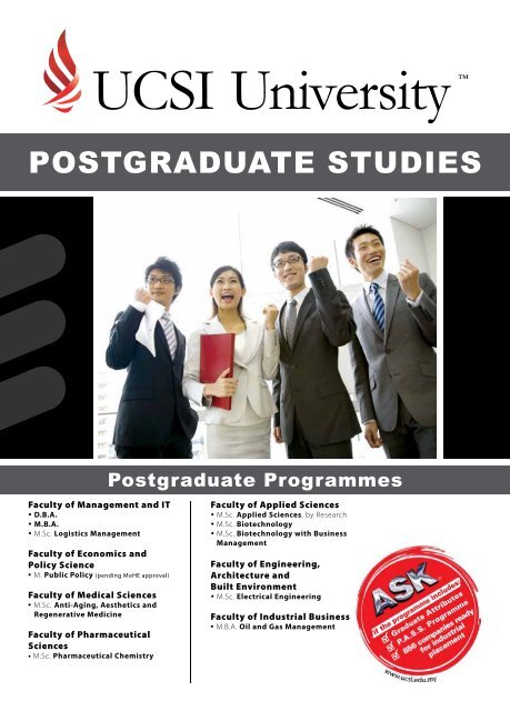 POSTGRADUATE STUDIES - UCSI