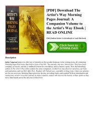 [PDF] Download The Artist's Way Morning Pages Journal: A Companion Volume to the Artist's Way Ebook | READ ONLINE