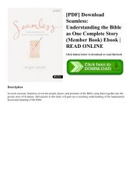 [PDF] Download Seamless: Understanding the Bible as One Complete Story (Member Book) Ebook | READ ONLINE