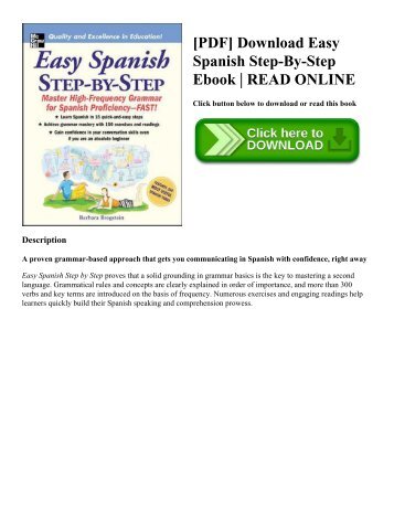 [PDF] Download Easy Spanish Step-By-Step Ebook | READ ONLINE