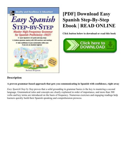 Easy Spanish Step-By-Step: Master High-frequency Grammar for Spanish