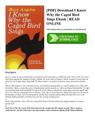 [PDF] Download I Know Why the Caged Bird Sings Ebook | READ ONLINE