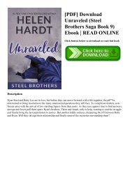 [PDF] Download Unraveled (Steel Brothers Saga Book 9) Ebook | READ ONLINE
