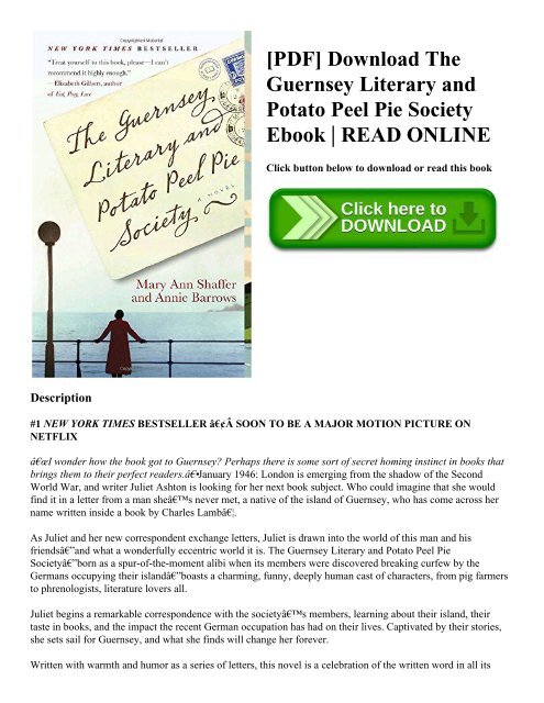 [PDF] Download The Guernsey Literary and Potato Peel Pie Society Ebook | READ ONLINE