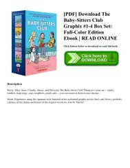 [PDF] Download The Baby-Sitters Club Graphix #1-4 Box Set: Full-Color Edition Ebook | READ ONLINE