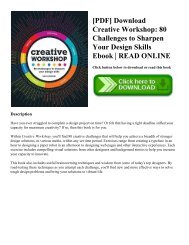 [PDF] Download Creative Workshop: 80 Challenges to Sharpen Your Design Skills Ebook | READ ONLINE