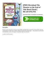 [PDF] Download The Monster at the End of This Book Ebook | READ ONLINE