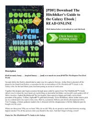 [PDF] Download The Hitchhiker's Guide to the Galaxy Ebook | READ ONLINE