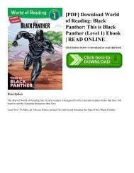 [PDF] Download World of Reading: Black Panther: This is Black Panther (Level 1) Ebook | READ ONLINE