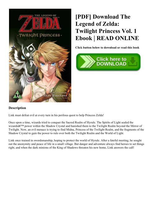 [PDF] Download The Legend of Zelda: Twilight Princess Vol. 1 Ebook | READ ONLINE