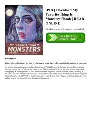 [PDF] Download My Favorite Thing Is Monsters Ebook | READ ONLINE