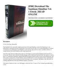 [PDF] Download The Sandman Omnibus Vol. 1 Ebook | READ ONLINE