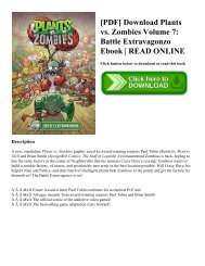 [PDF] Download Plants vs. Zombies Volume 7: Battle Extravagonzo Ebook | READ ONLINE