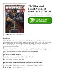 [PDF] Download Berserk Volume 38 Ebook | READ ONLINE