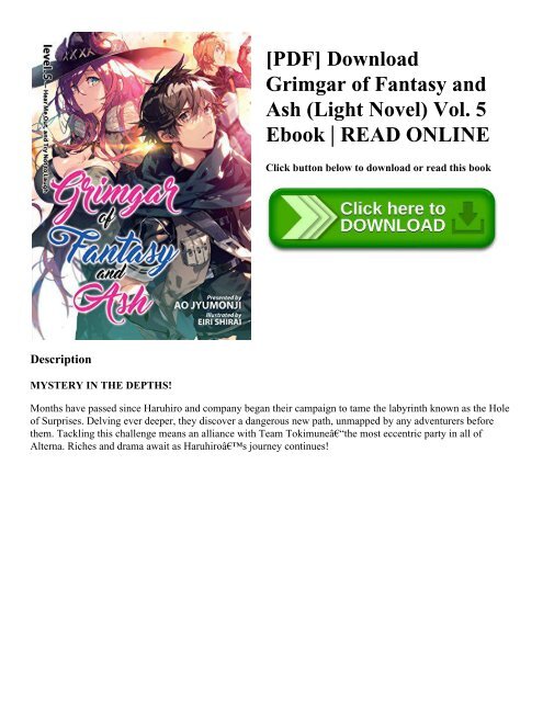 PDF] Download Grimgar of Fantasy and Ash (Light Novel) Vol. 5 Ebook | READ  ONLINE