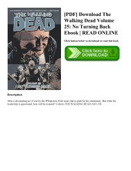 [PDF] Download The Walking Dead Volume 25: No Turning Back Ebook | READ ONLINE