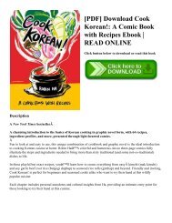 [PDF] Download Cook Korean! A Comic Book with Recipes Ebook READ ONLINE