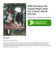 [PDF] Download The Ancient Magus' Bride Vol. 2 Ebook | READ ONLINE