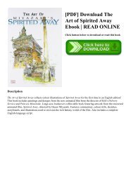 [PDF] Download The Art of Spirited Away Ebook | READ ONLINE