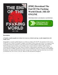 [PDF] Download The End Of The Fucking World Ebook | READ ONLINE