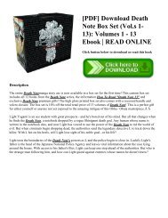 [PDF] Download Death Note Box Set  (Vol.s 1-13): Volumes 1 - 13 Ebook | READ ONLINE