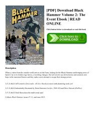 [PDF] Download Black Hammer Volume 2: The Event Ebook | READ ONLINE