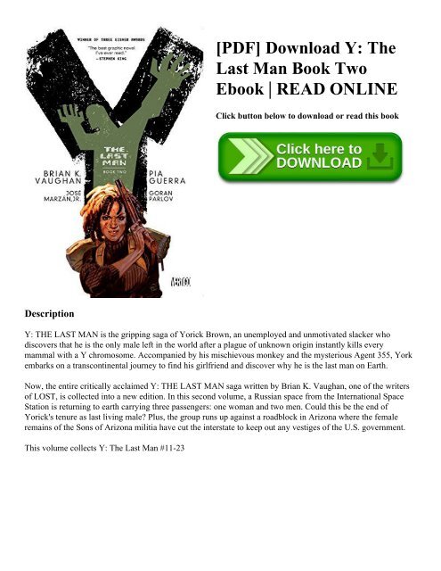 [PDF] Download Y: The Last Man Book Two Ebook | READ ONLINE