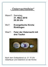 Gottesdienste Ostern 2018