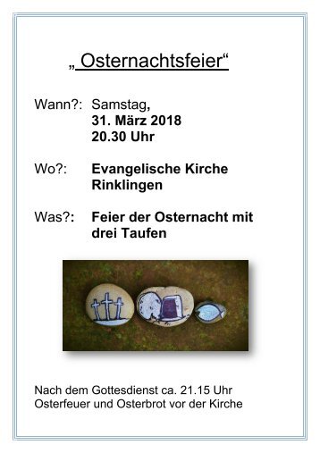 Gottesdienste Ostern 2018