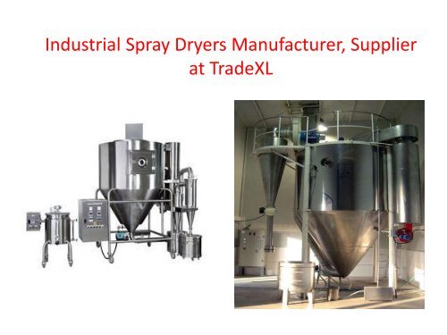 Industrial Spray Dryers | Manufacturers | Suppliers | Exporters 